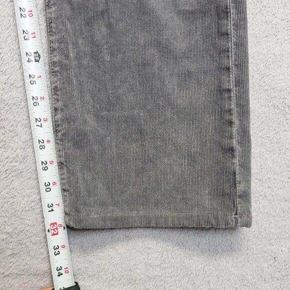 Adriano Goldschmied Pants Mens 36x32 Gray Corduroy The Protege Straight Leg USA - Picture 7 of 12